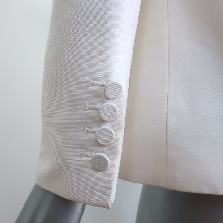Gucci Blazer Cream Cotton-Blend Size 42 Two-Button Jacket