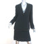 Vintage Chanel 98A Skirt Suit Black Chiffon-Trimmed Wool Size 38