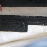 Nancy Gonzalez Crocodile Trapezoid Clutch Black Small Shoulder Bag