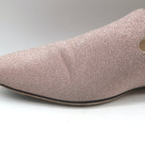 Jimmy Choo Jaida Glitter Smoking Slippers Pink Size 38 Slip-On Flats