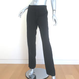 Escada Straight Leg Trousers Black Wool-Blend Size 34