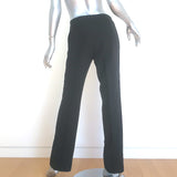 Escada Straight Leg Trousers Black Wool-Blend Size 34