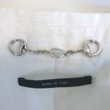 Gucci Blazer Cream Cotton-Blend Size 42 Two-Button Jacket