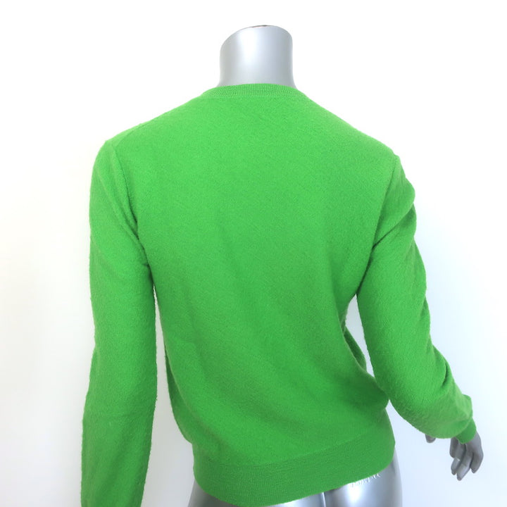Celine Crewneck Sweater Green Lightweight Wool Size Medium