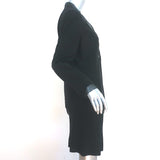 Vintage Chanel 98A Skirt Suit Black Chiffon-Trimmed Wool Size 38