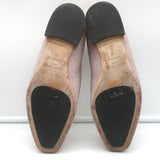 Jimmy Choo Jaida Glitter Smoking Slippers Pink Size 38 Slip-On Flats