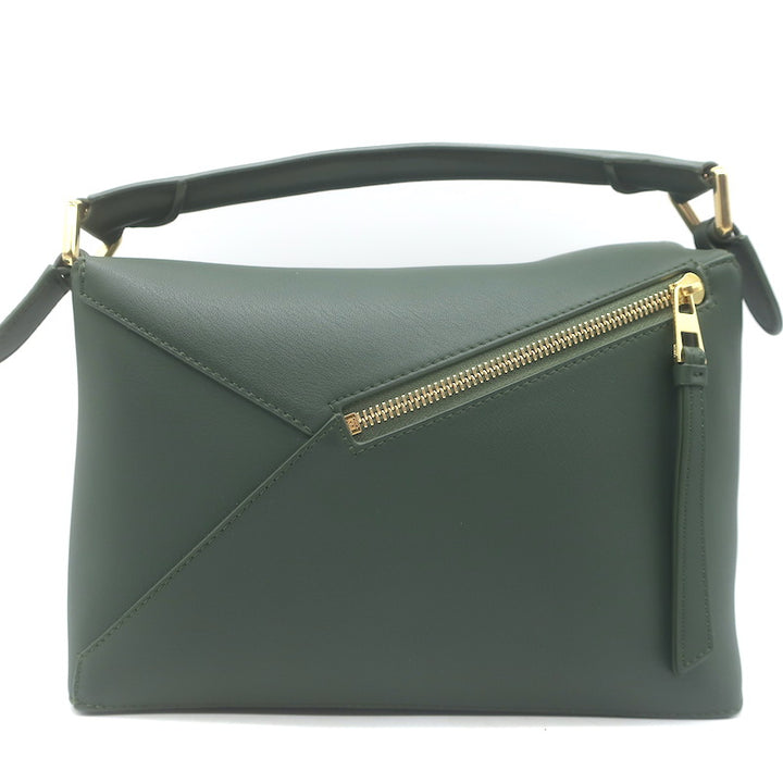 Loewe Small Puzzle Edge Bag Forest Green Leather Crossbody