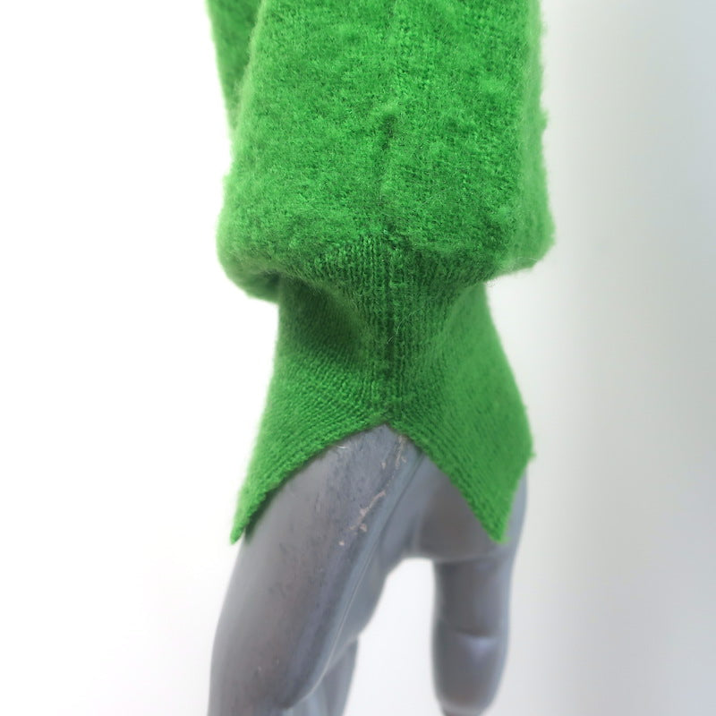 Celine Crewneck Sweater Green Lightweight Wool Size Medium