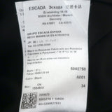 Escada Straight Leg Trousers Black Wool-Blend Size 34