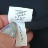 L'Agence Rhinestone-Embellished Draped Top Black Silk Size Extra Small