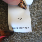 Brunello Cucinelli Cashmere Monili-Trim Metallic Plush Knit Hoodie Taupe Size 12