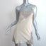 KAUFMANFRANCO Crystal-Embellished Mini Slip Dress Beige Silk Satin Size 2