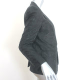 Saint Laurent Leopard Jacquard Blazer Black Wool-Blend Size 40 One-Button Jacket