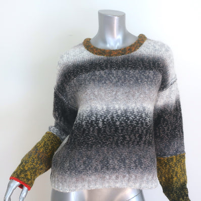 Raquel Allegra Iris Ombre Stripe Sweater Gray Wool-Blend Size 0