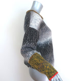 Raquel Allegra Iris Ombre Stripe Sweater Gray Wool-Blend Size 0