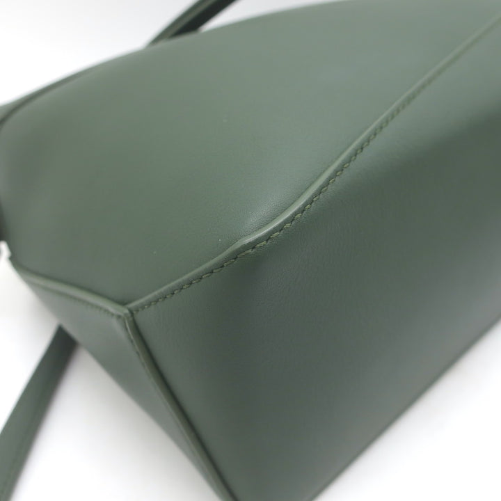 Loewe Small Puzzle Edge Bag Forest Green Leather Crossbody
