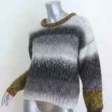 Raquel Allegra Iris Ombre Stripe Sweater Gray Wool-Blend Size 0