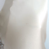 KAUFMANFRANCO Crystal-Embellished Mini Slip Dress Beige Silk Satin Size 2