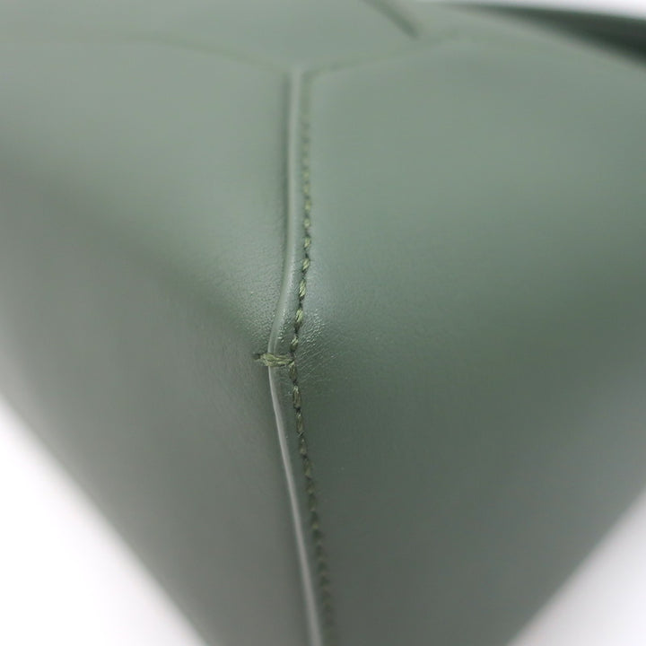 Loewe Small Puzzle Edge Bag Forest Green Leather Crossbody