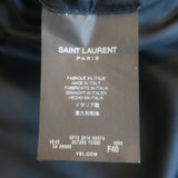 Saint Laurent Leopard Jacquard Blazer Black Wool-Blend Size 40 One-Button Jacket