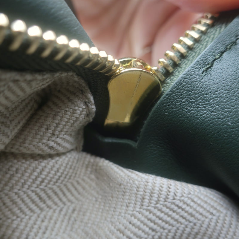 Loewe Small Puzzle Edge Bag Forest Green Leather Crossbody
