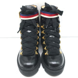 Gucci Sylvie Web Combat Boots Black Leather Size 35.5 Lace-Up Ankle Boots