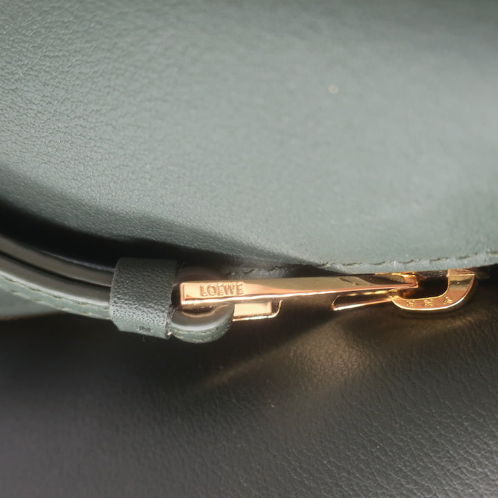 Loewe Small Puzzle Edge Bag Forest Green Leather Crossbody
