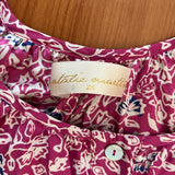 Natalie Martin Midi Dress Alex Pink Floral Print Silk Size Extra Small