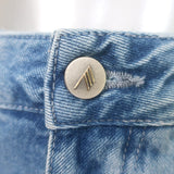 The Attico Lula Denim Mini Skirt Blue Cotton-Blend Size 28