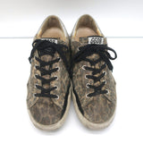 Golden Goose Superstar Sneakers Metallic Leopard Print Suede Size 38