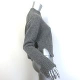 Celine Phoebe Philo Shredded Knit Crewneck Sweater Gray Wool Size Medium