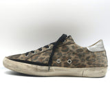 Golden Goose Superstar Sneakers Metallic Leopard Print Suede Size 38