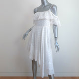 Isabel Marant Etoile Timoria Asymmetric Dress White Broderie Anglaise Size 36