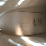 Gucci Sylvie Web Combat Boots Black Leather Size 35.5 Lace-Up Ankle Boots