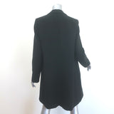 Lafayette 148 Longline Blazer Black Crepe Size Medium Open-Front Jacket