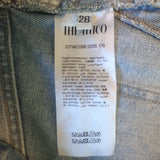 The Attico Lula Denim Mini Skirt Blue Cotton-Blend Size 28