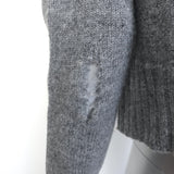 Celine Phoebe Philo Shredded Knit Crewneck Sweater Gray Wool Size Medium