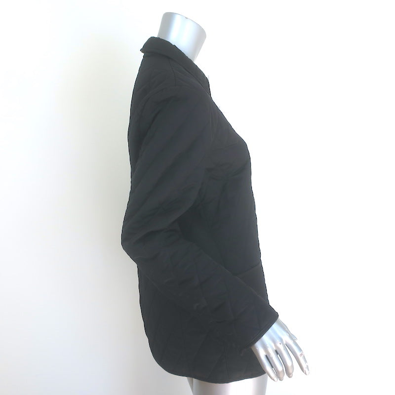 Burberry London Quilted Snap-Front Jacket Black Size Small