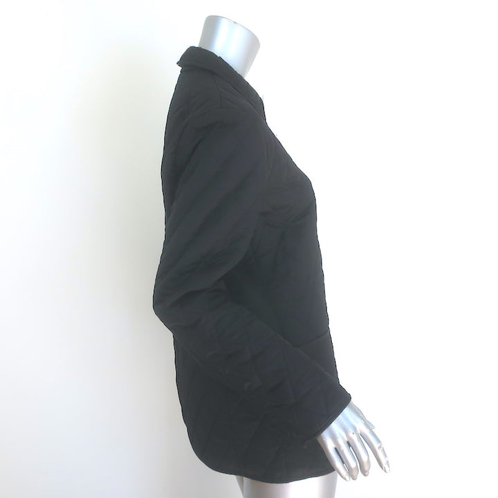 Burberry London Quilted Snap-Front Jacket Black Size Small