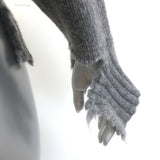 Celine Phoebe Philo Shredded Knit Crewneck Sweater Gray Wool Size Medium