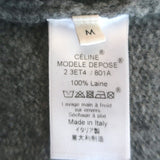 Celine Phoebe Philo Shredded Knit Crewneck Sweater Gray Wool Size Medium