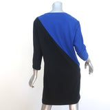 Marc Jacobs Crystal-Embellished Dress Blue/Black Colorblock Cotton Size Small