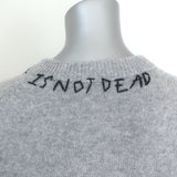 Zadig & Voltaire Markus Rock n Roll Cashmere Sweater Light Gray Size Extra Small