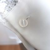 Anne Fontaine Eliame Lace-Overlay Blouse White Crepe Size 44 Button-Down Shirt
