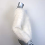 Saint Laurent Button-Back Angora Sweater Cream Size Medium