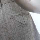 Bottega Veneta Pleated Tweed Mini Skirt Brown Silk-Blend Size 42