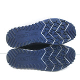 Jimmy Choo Norway Fur Pom Pom Sneakers Navy Lurex Knit Size 35