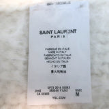 Saint Laurent Button-Back Angora Sweater Cream Size Medium