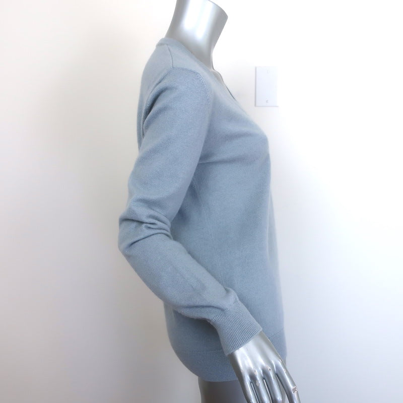 Brunello Cucinelli Cashmere V-Neck Sweater Dusty Blue Size Medium