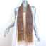 Dries Van Noten Scarf Beige Beaded & Chain-Embellished Silk & Wool